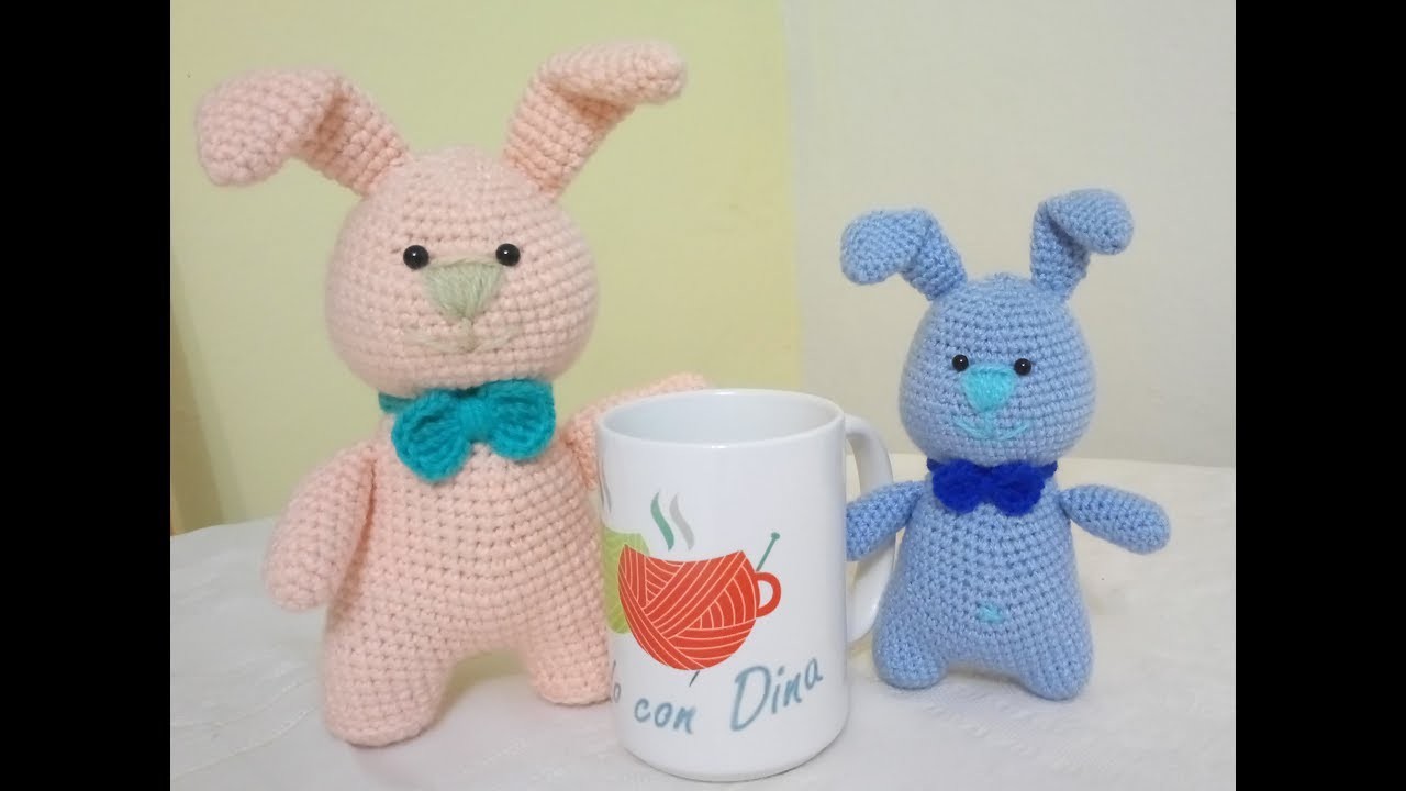 Conejos Amigurumi a Crochet  "TERMINACION Y ARMADO" Versión (ZURDO)