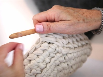 Crochet con totora - Punto Tapestry Diagonal