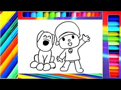 Dibuja y Colorea Pocoyo Paso a paso - Dibujos Para Niños