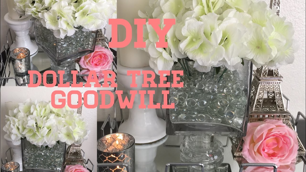 DIY Dollar Tree y goodwill centerpiece centro de mesa florero