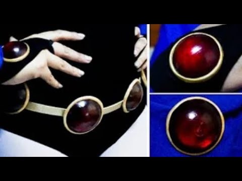 DIY Raven cosplay  - Cinturón y broches. Belt and pin Teen Titans