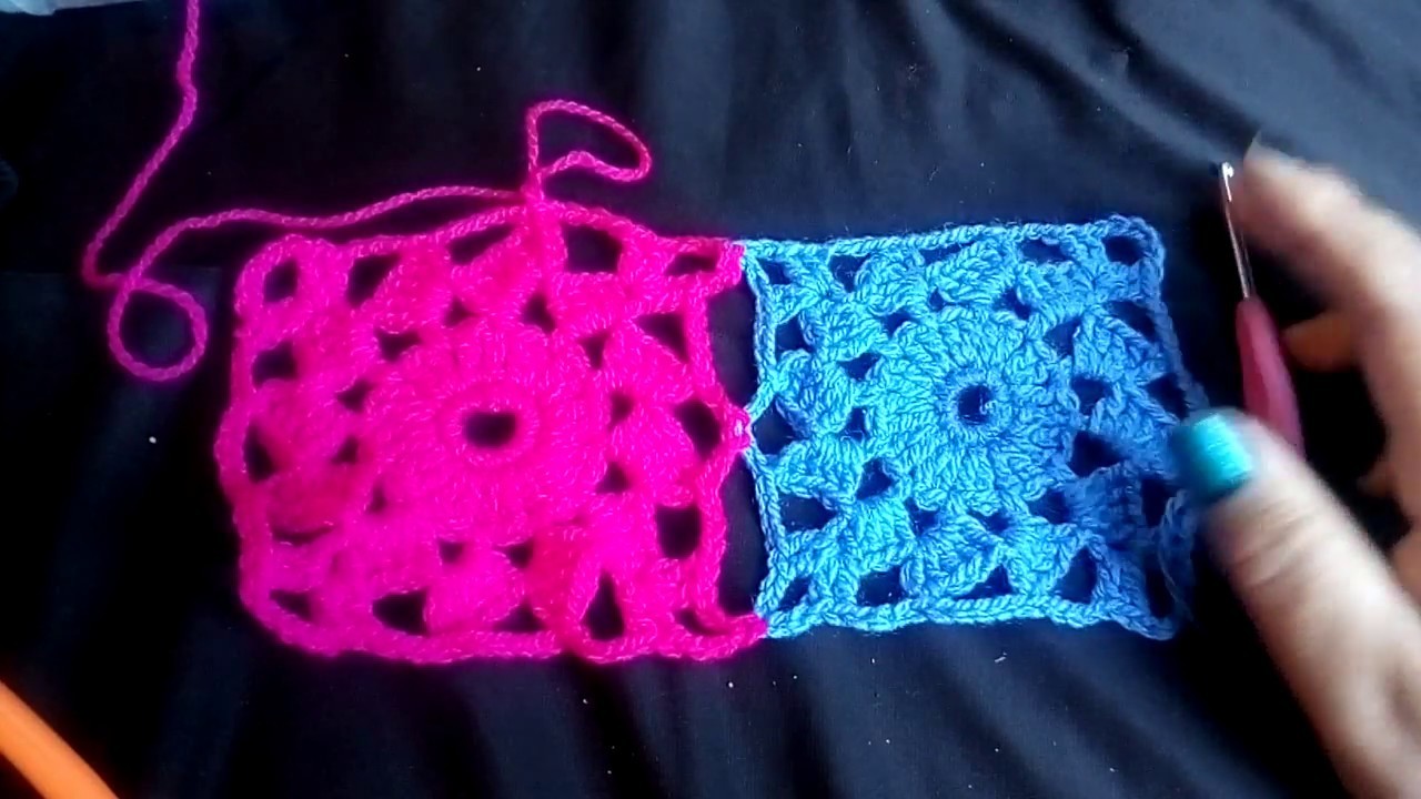 Granny o cuadro tejido a crochet