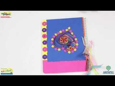 Libreta decorada con filigrana