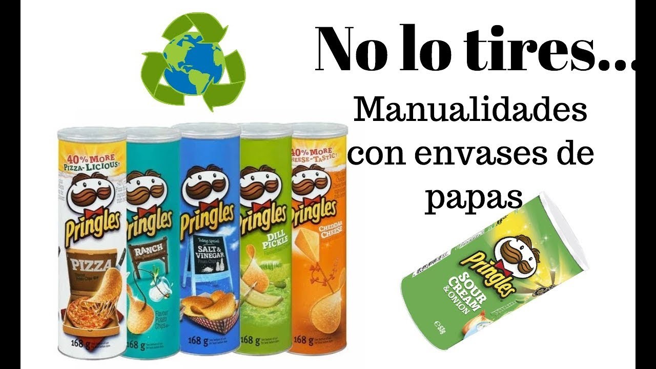 Manualidades con envases vacíos de Pringles.Best out of waste DIY