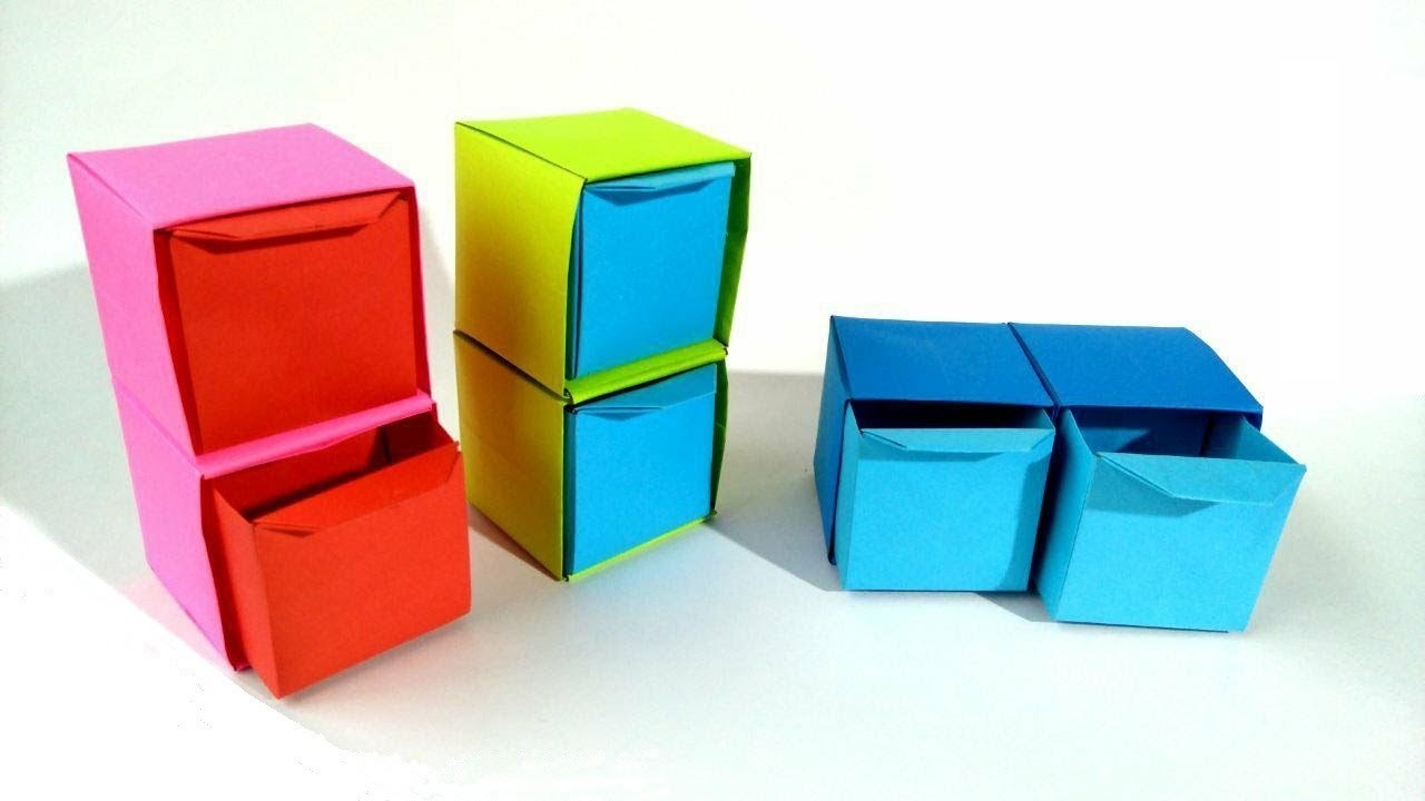 Mini organizador origami ¡Muy Fácil de hacer! - paper mini organizer