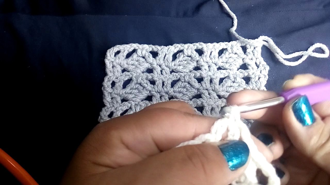 Puntada petatillo combinado diagonal en gancho o crochet