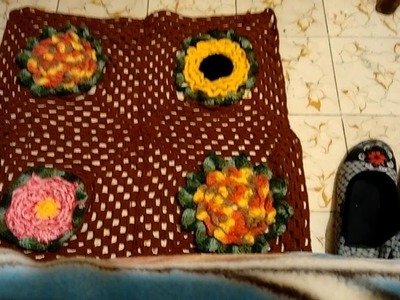 Tapete de flores a crochet