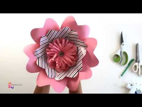 Tutorial Flor Corazon| Molde #3 | Mayra Soto | Ovalos Flower Paper Art
