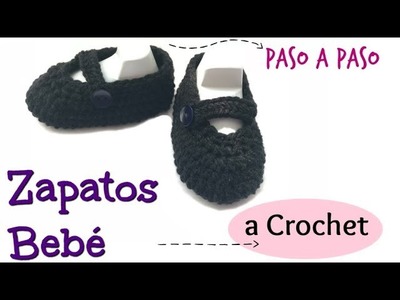 Tutorial zapatos bebe crochet o ganchillo 3-6 M. baby shoes crochet