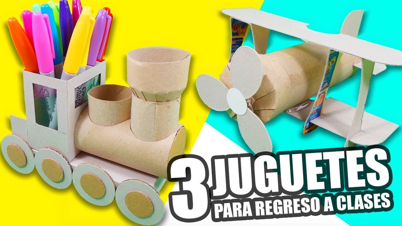 3 JUGUETES CON TUBOS DE PAPEL HIGIÉNICO|Manualidades Reciclaje|DIY