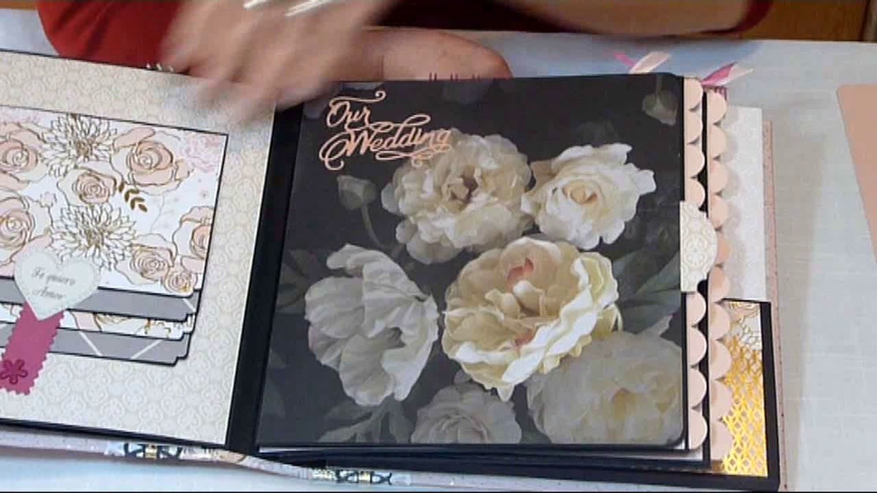 Álbum de fotos boda personalizado original V. Álbum boda scrapbook. Regalo para boda