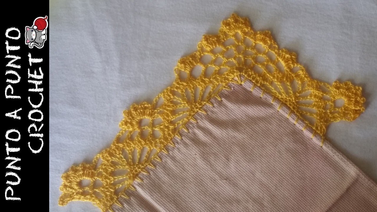 BORDE No  7 en crochet PASO A PASO