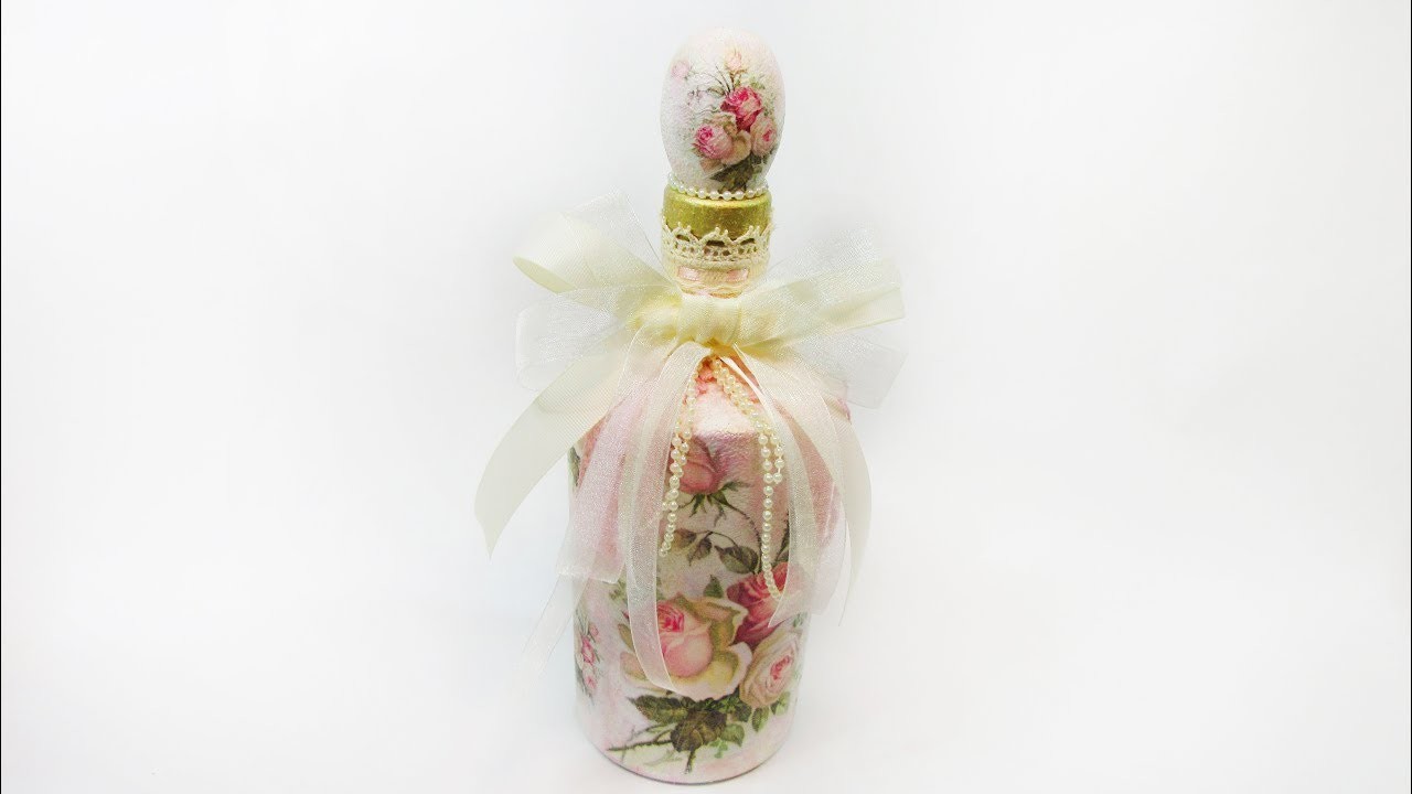 Botella estilo Shabby Chic ????