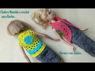 Chaleco mándala a crochet para Barbie