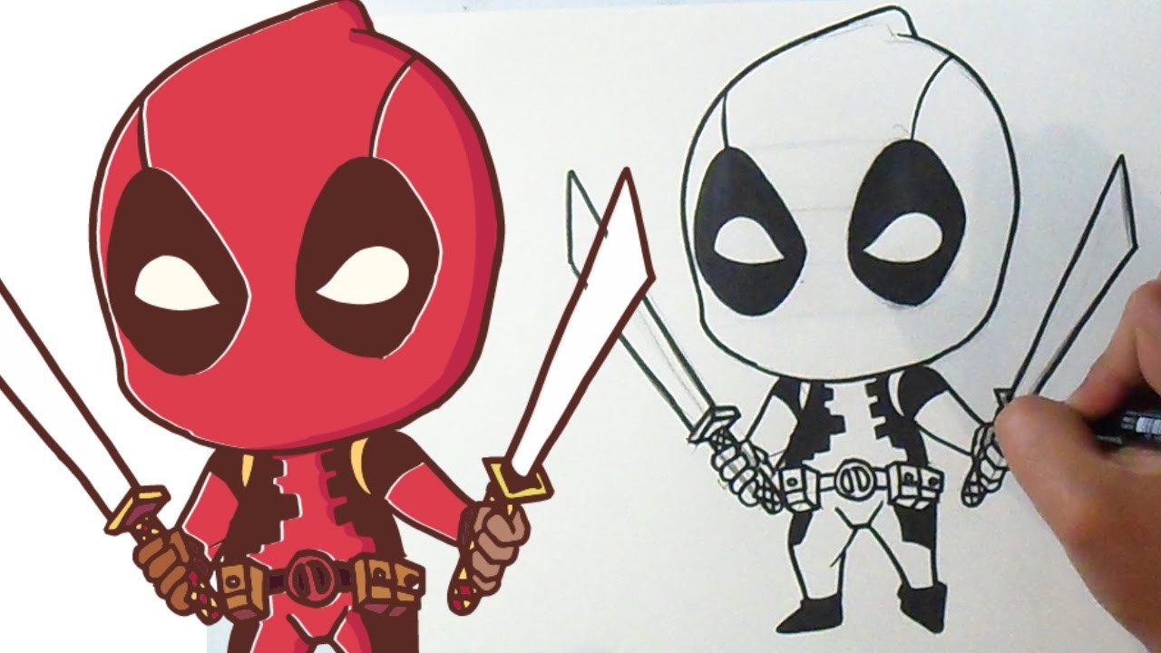 Cómo dibujar a Deadpool Kawaii