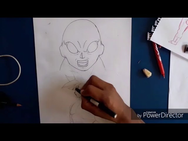 Como dibujar a jiren y goku delineado