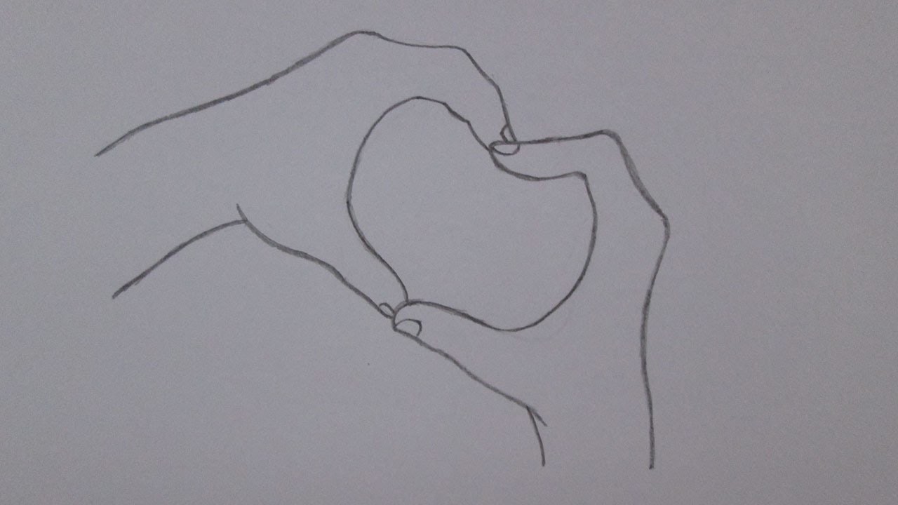 Cómo dibujar las manos haciendo un corazón