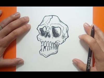 Como dibujar una calavera paso a paso 24 | How to draw a skull 24