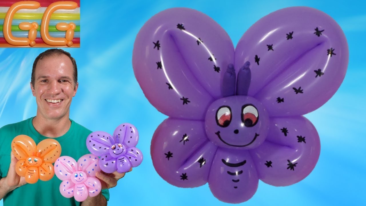 Como hacer una mariposa con globos - globoflexia facil - como hacer figuras con globos