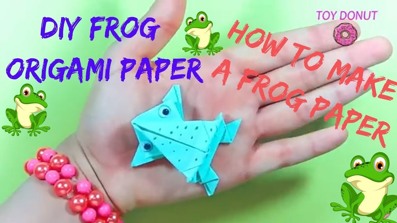 Cómo Hacer una Rana que Salta de Papel Origami  How to Draw a Frog Jumps Paper