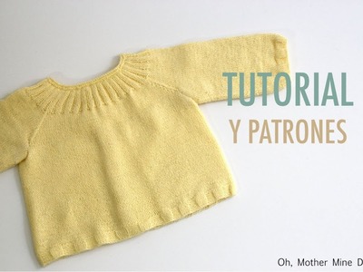 DIY Cómo tejer jersey para bebés (patrones gratis)