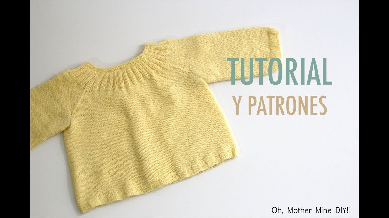 DIY Cómo tejer jersey para bebés (patrones gratis)
