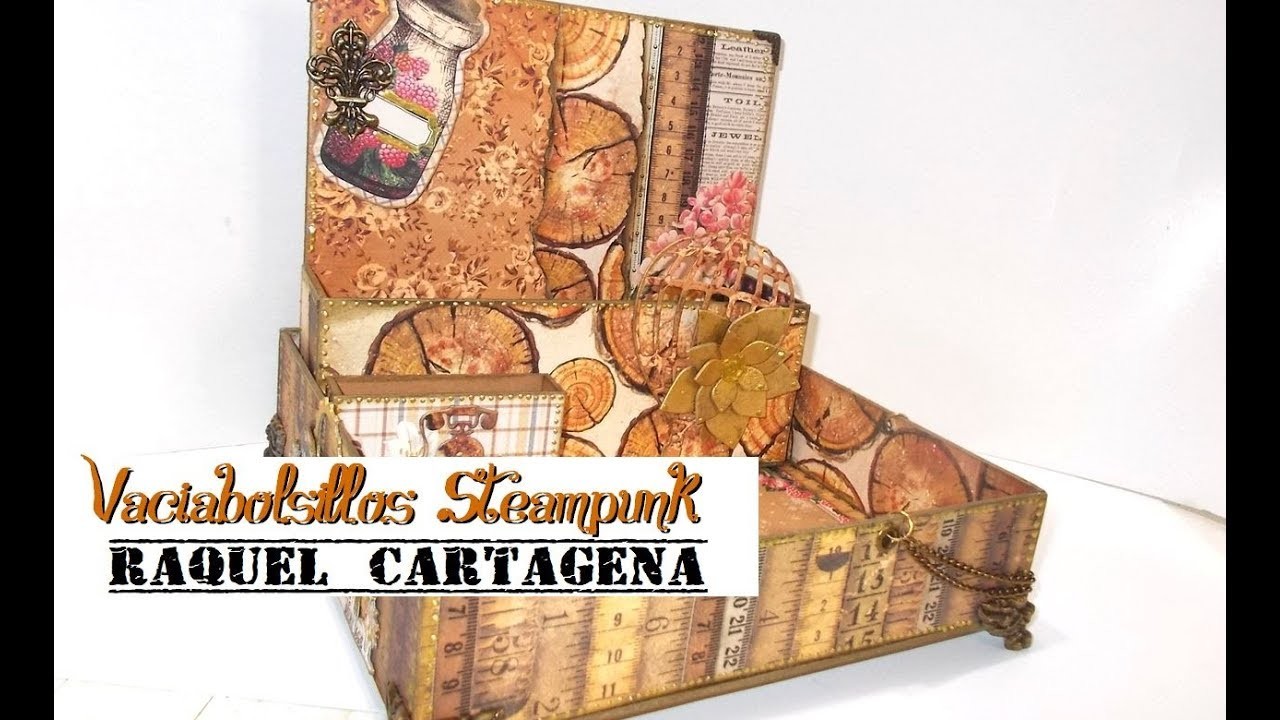 DIY TUTORIAL FACIL vacia bolsillos steampunk vintage cartonaje