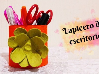 Lapicero de escritorio.portalapicera.manualidades con tubos de papel higiénico|Manualidades|DIY