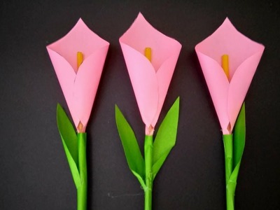 Lirio de papel Facil de hacer DIY - easy origami lily