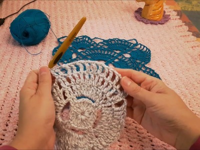 MUESTRA CUADRO DE ABANICOS PARA TEJER COLCHITAS, MANTELES