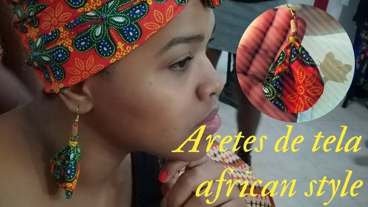 Pendientes o  "ARETES DE TELA" "WAX AFRICAN EARRINGS"