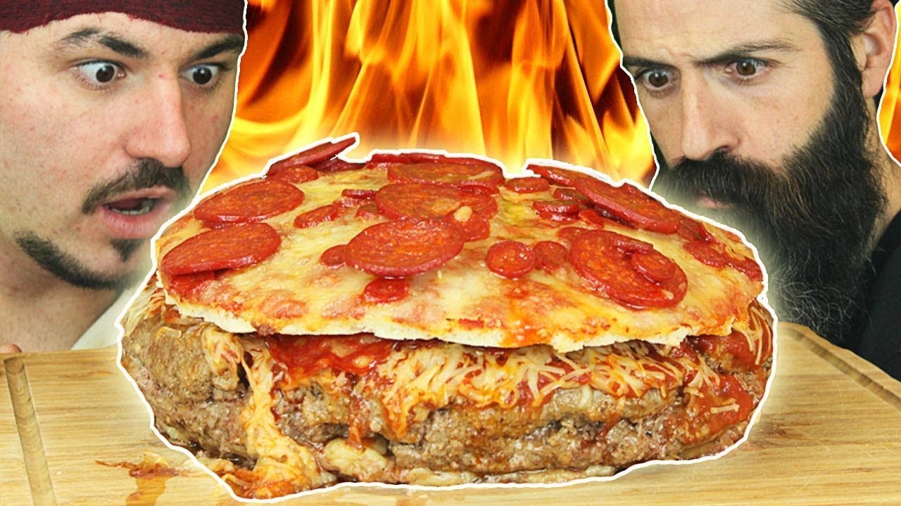 PizzaBurger de 7000 KCAL!!! SI NO ME LO COMO ME AFEITO! |El Pirata VS Joe BurgerChallenge