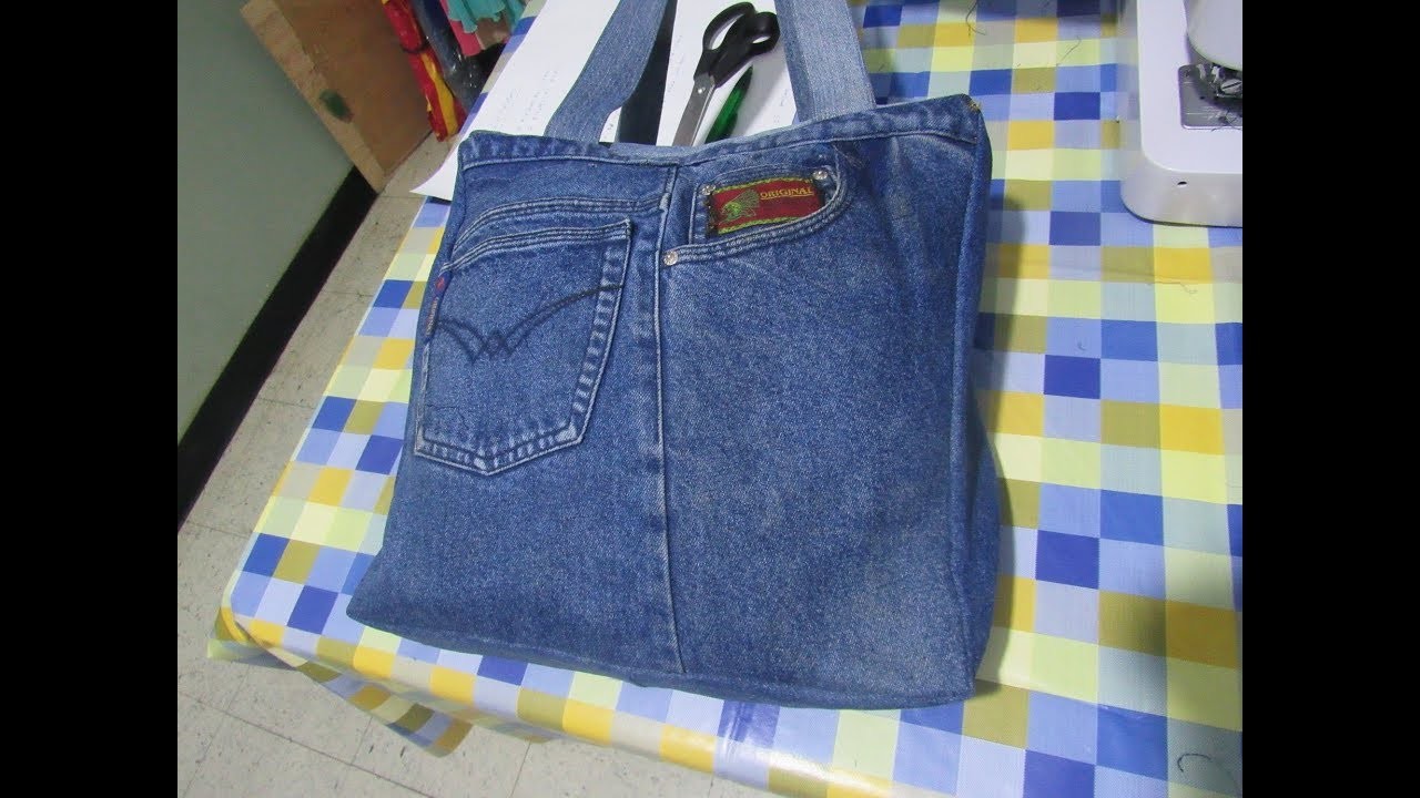 Reciclaje de Jeans: Bolso Viajero (Molde en Descripción)