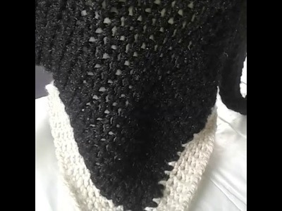 SACO PONCHO TEJIDO CON DEDOS  1era Parte Tejeterapia