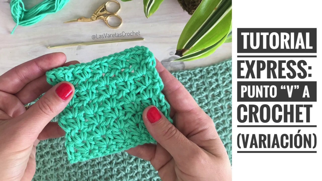 Tutorial Express: Como Tejer Punto V a Crochet (variación)