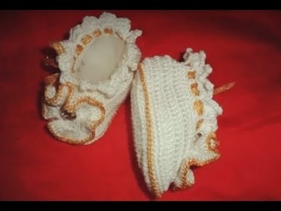 Zapatitos tejidos a crochet para bebes de 3 meses