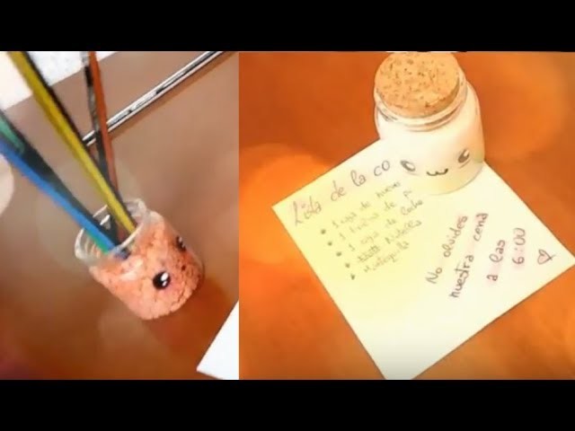 2 SENCILLAS Y ÚTILES MANUALIDADES KAWAII DE ESCRITORIO