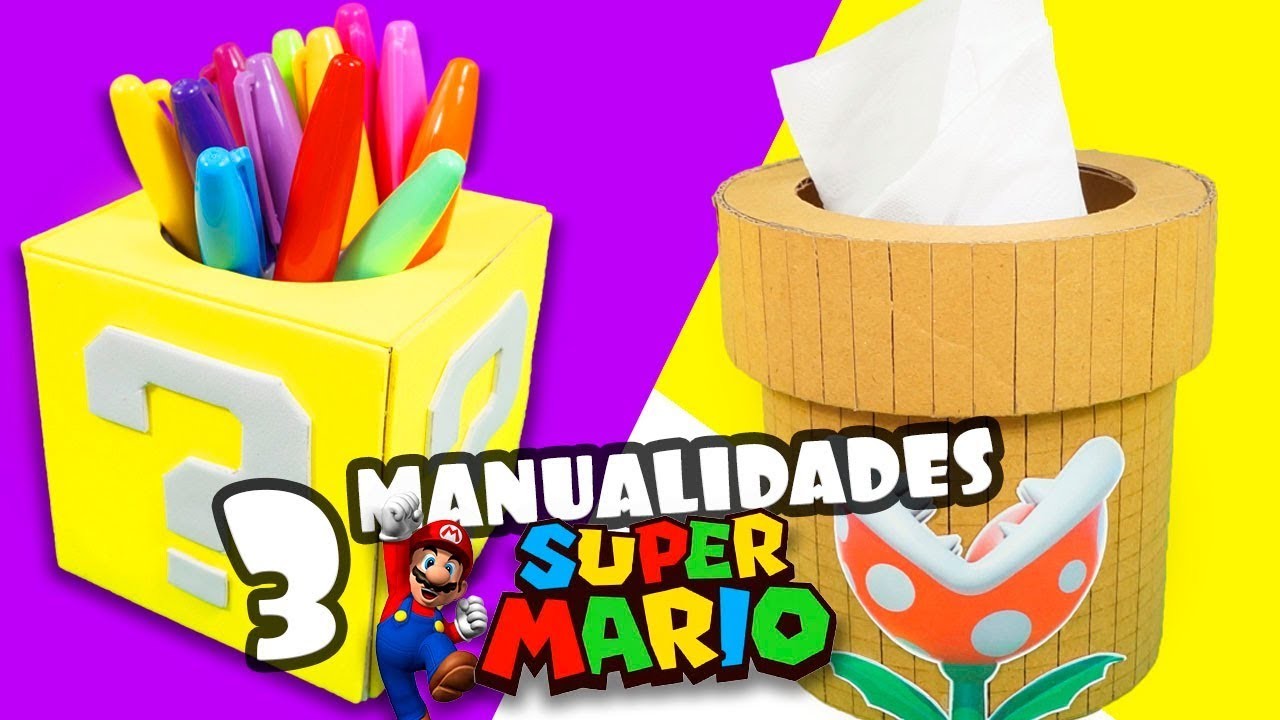 3 MANUALIDADES DE SUPER MARIO BROS|Manualidades Reciclaje|DIY