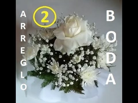 Arreglo floral para centro de mesa Blanco