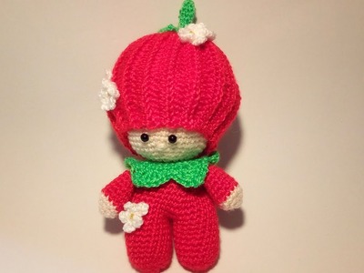 Bambola Fragola Amigurumi Tutorial Muñeca Fresa Crochet  -Doll Strawberry Crochet