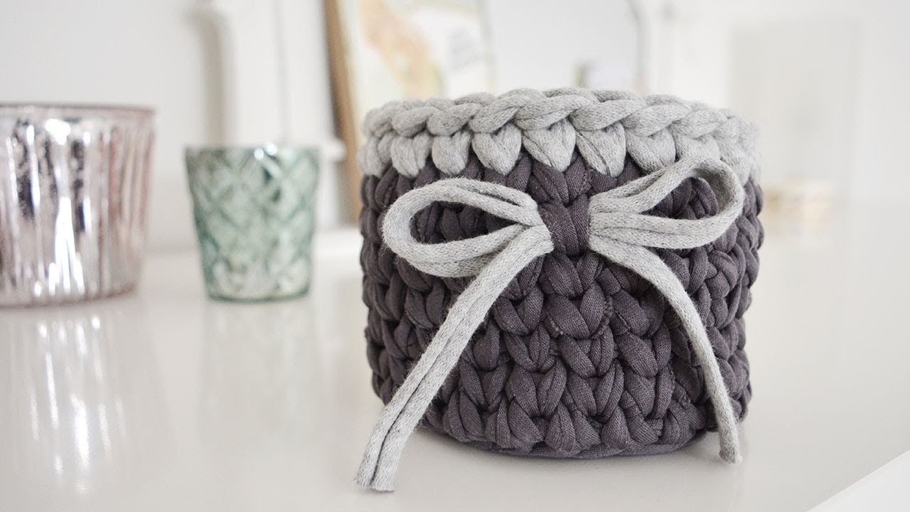 CANASTO.CESTO PEQUEÑO DE TRAPILLO | Danii's Ways ♡