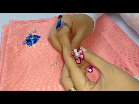 Como bordar flores de lentejuelas en relieve - embroidery class
