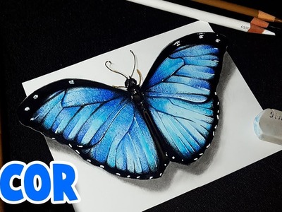 Como Dibujar una Mariposa Realista en 3D | Mensaje