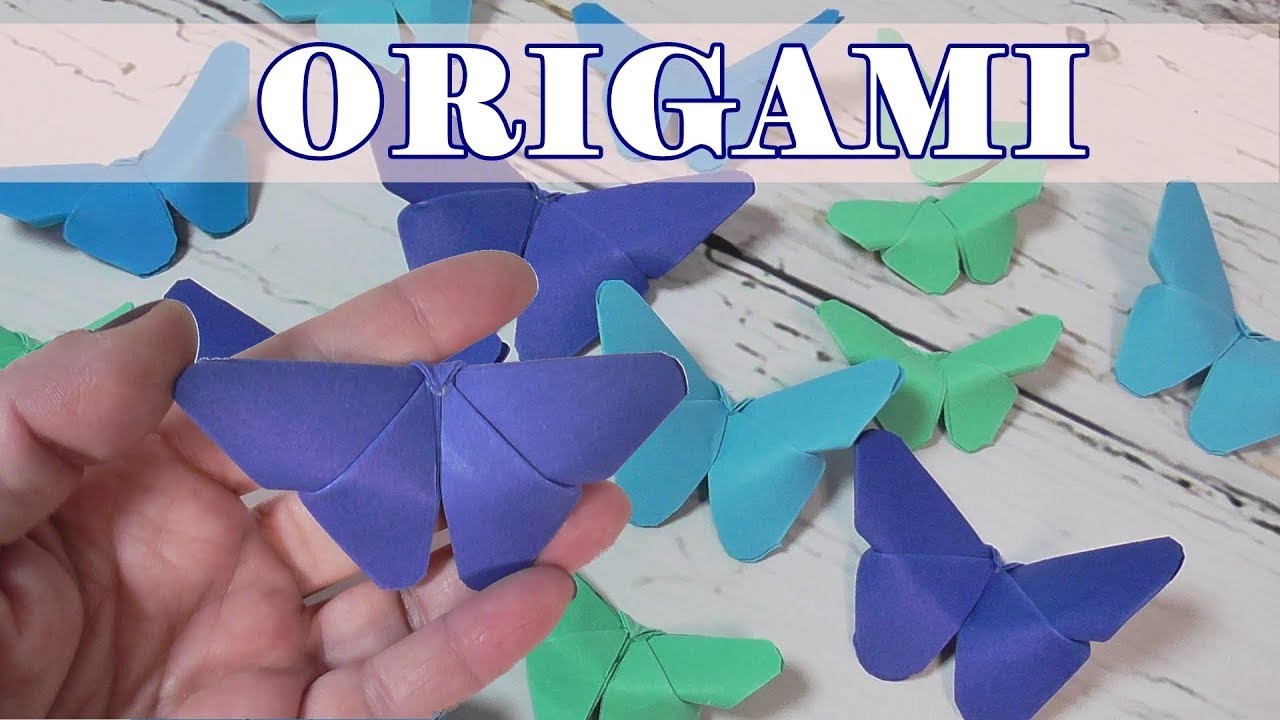 Como hacer mariposas de papel fáciles. Origami Papiroflexia