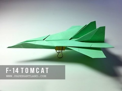 Como hacer un Avion de Papel que Vuela Mucho. F-14 Tomcat