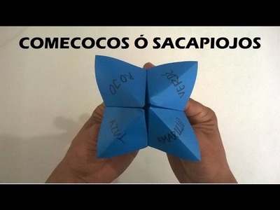 Cómo hacer un comecocos ó sacapiojos de papel - Origami: Audio Español