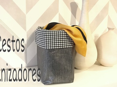 Cómo hacer una cesta de tela.DIY.Cestos para organizar