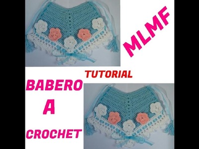 Crochet: Babero Para Niña - Manualidades La Manita Felíz.