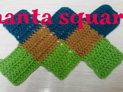 CROCHET Como tejer una manta Square paso a paso