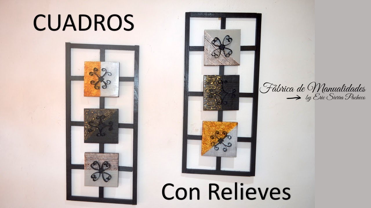 Cuadros decorativos con relieves. DIY. Decorative paintings with reliefs
